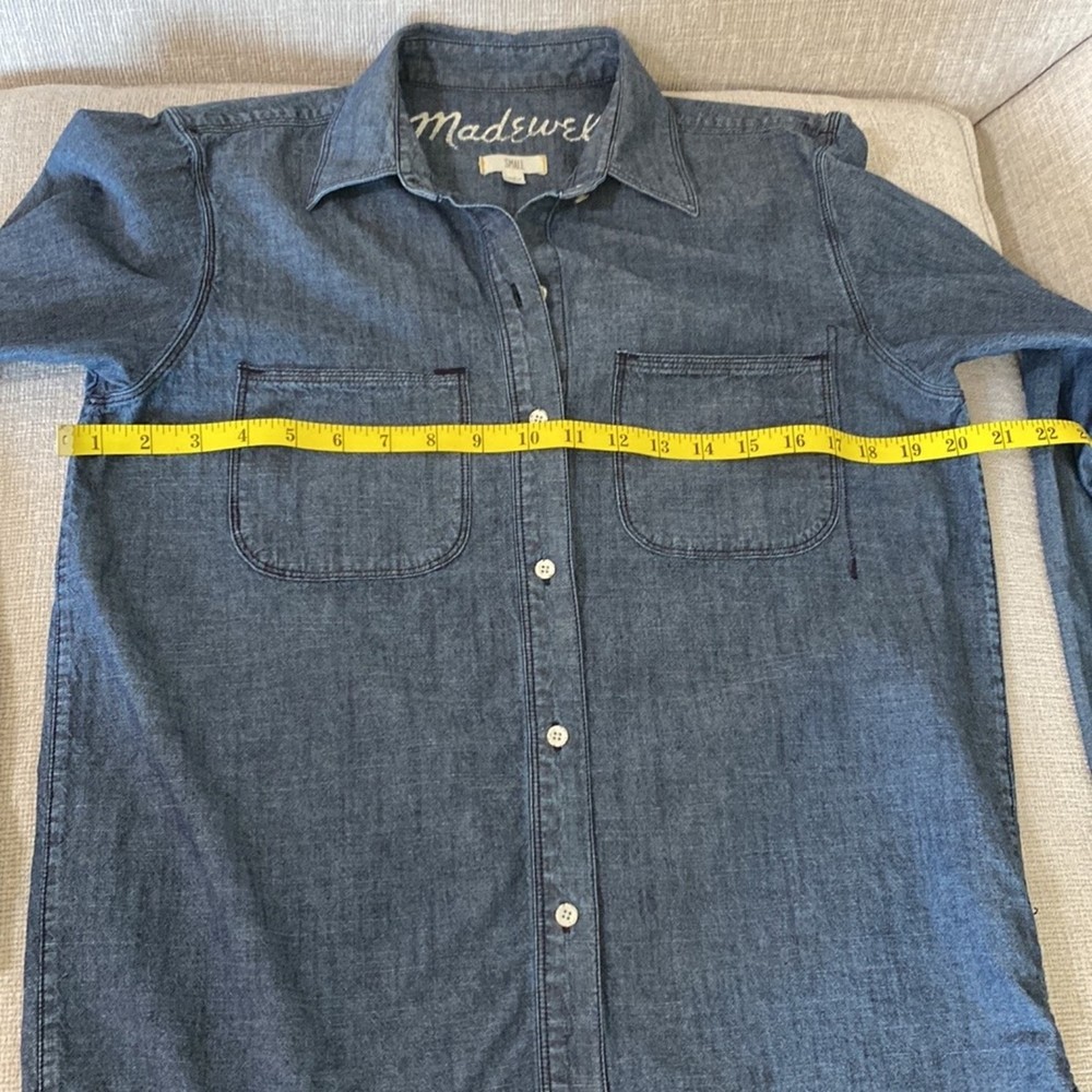 Madewell EUC Long-Sleeve Denim Button Up Shirt S - Picture 5 of 6